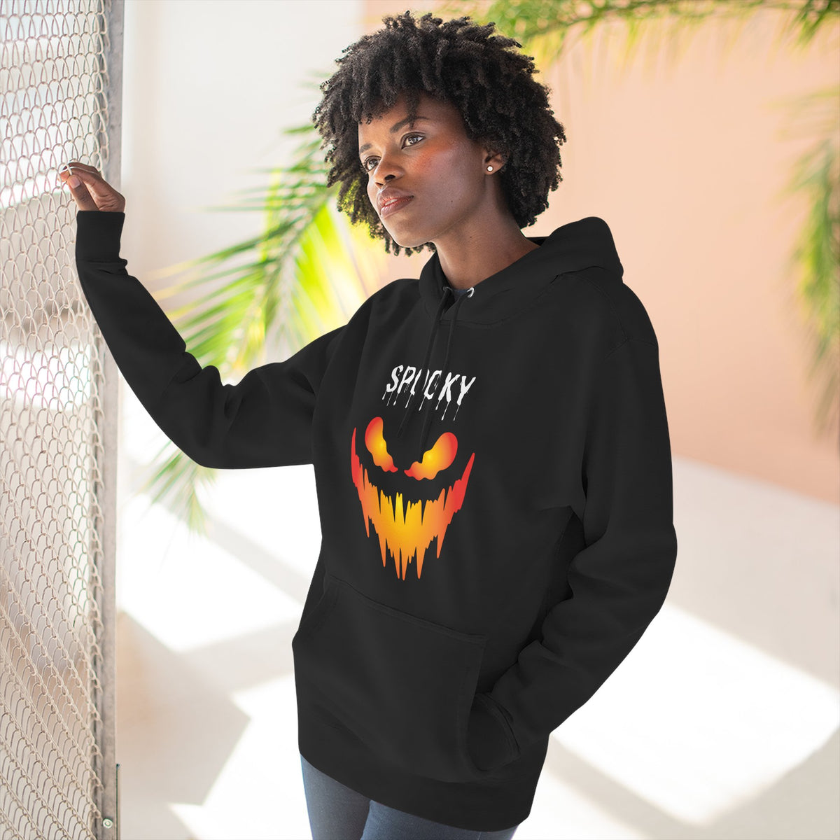 Spooky Jack-O'-Lantern Face Hoodie | Halloween Pumpkin Scary Scream
