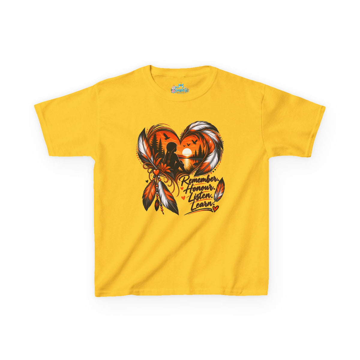 Heart Dreamcatcher with 'Remember, Honor, Listen, Learn' Kids Tee