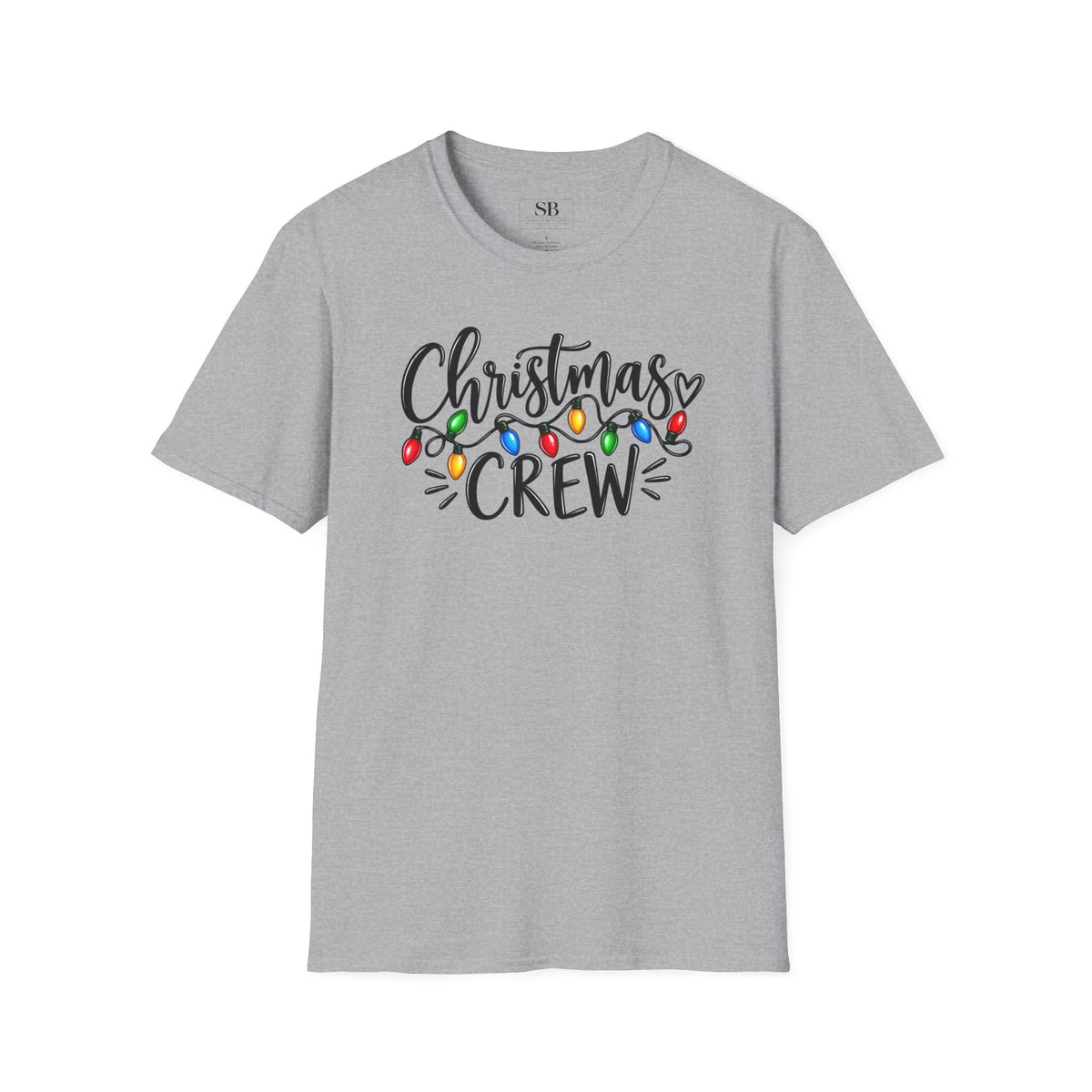Christmas Crew T-Shirt | Holiday Lights Script Design