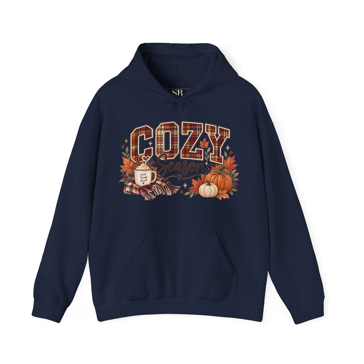 Cozy Season fall leaves pumpkins hoodie | Autumn sweatshirt