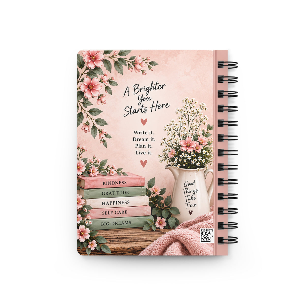 Floral Cozy 'My Journal' Spiral Notebook | Spiral Bound Journal