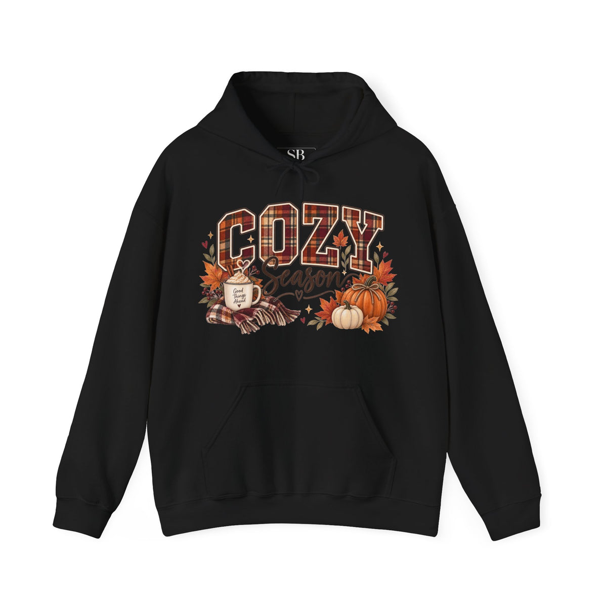 Cozy Season fall leaves pumpkins hoodie | Autumn sweatshirt