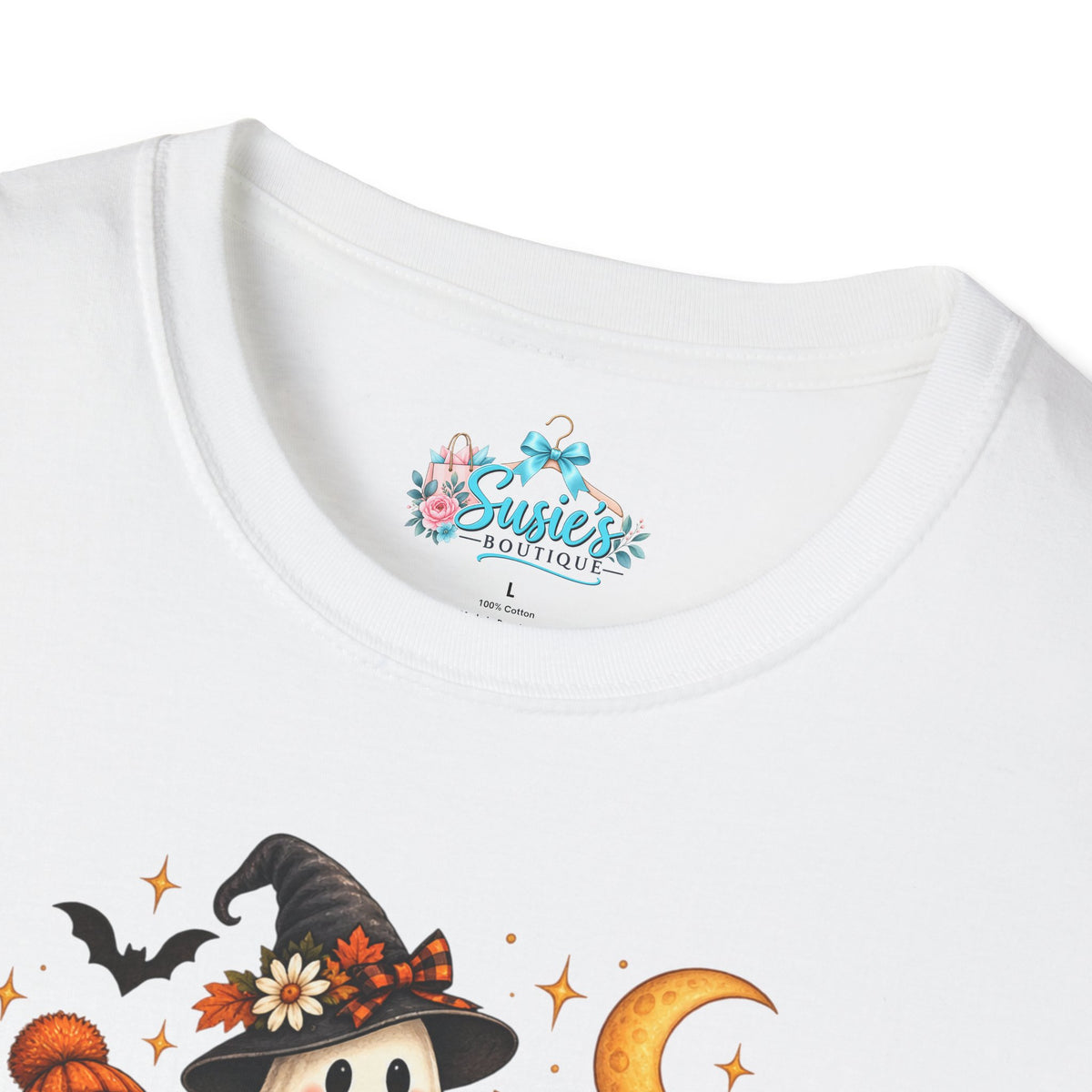 Cute Ghost Trio Halloween T-Shirt | Trick-or-Treat Pumpkin Stack