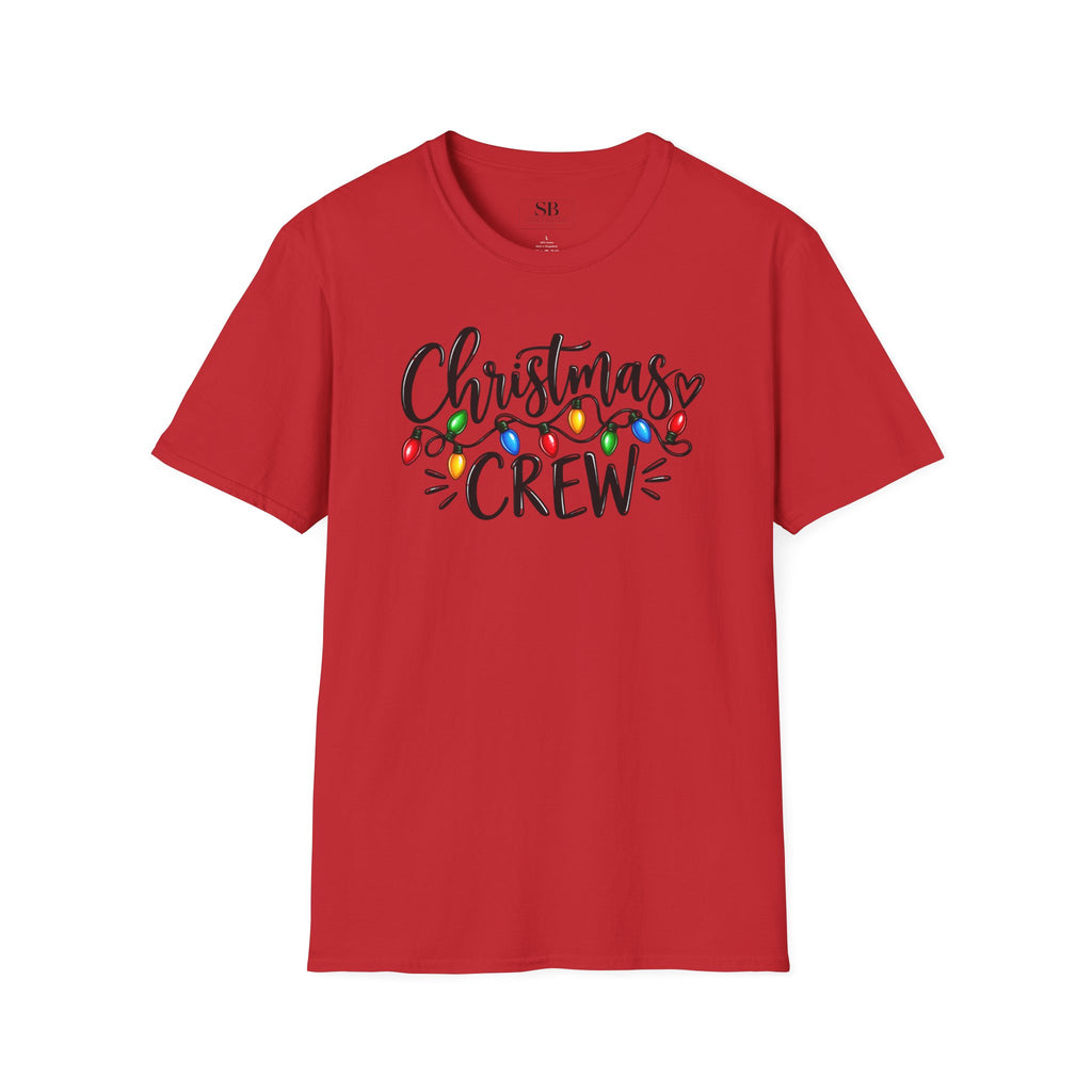 Christmas Crew T-Shirt | Holiday Lights Script Design