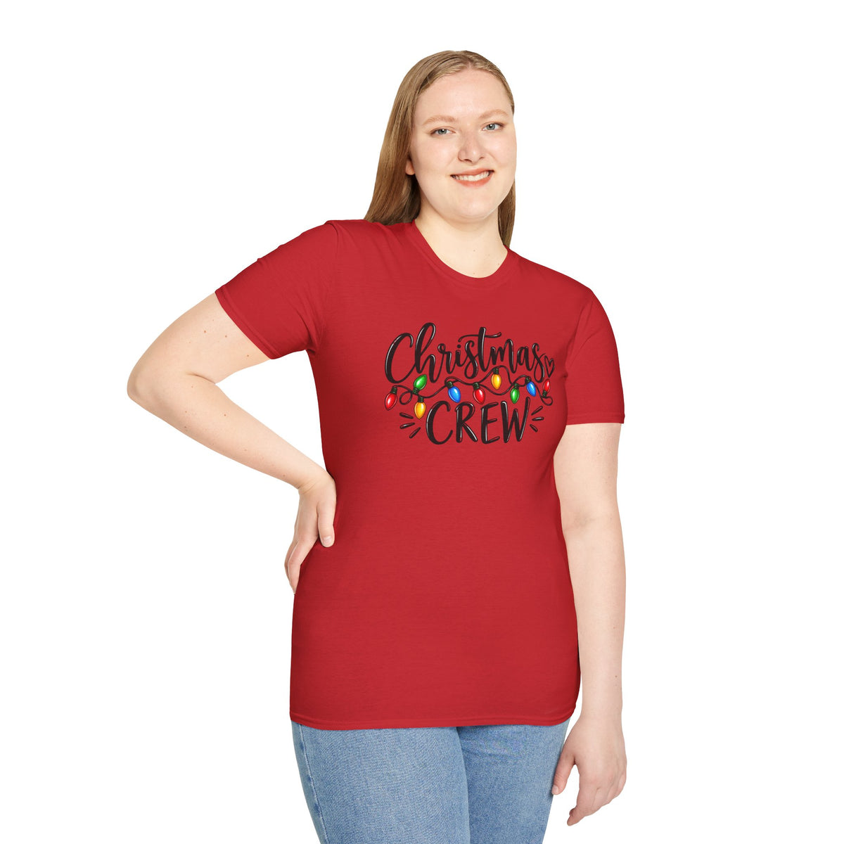 Christmas Crew T-Shirt | Holiday Lights Script Design