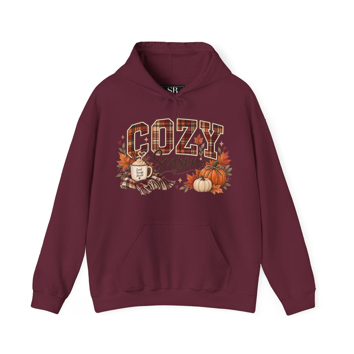 Cozy Season fall leaves pumpkins hoodie | Autumn sweatshirt