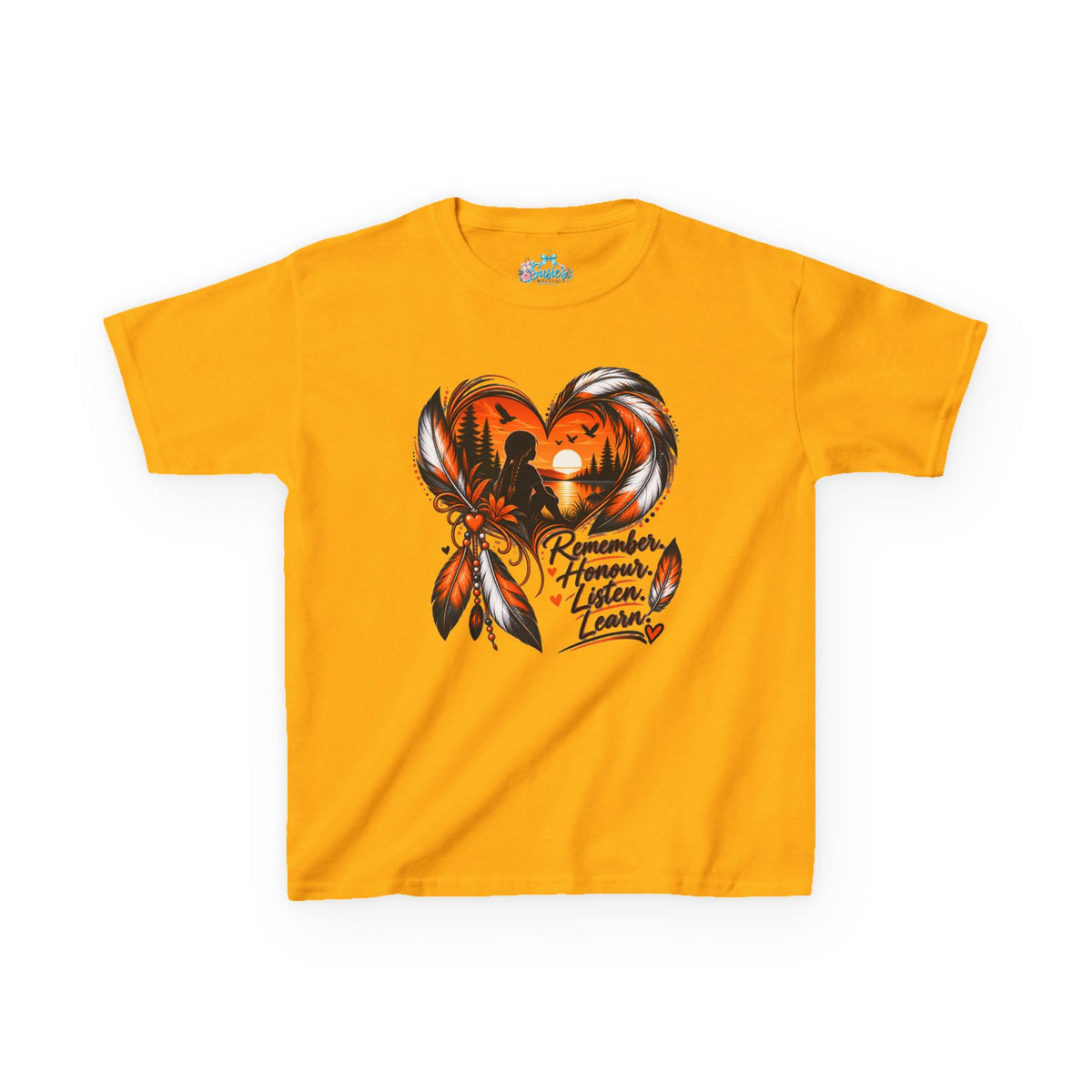 Heart Dreamcatcher with 'Remember, Honor, Listen, Learn' Kids Tee
