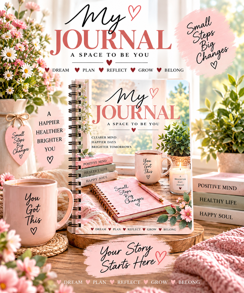 Floral Cozy 'My Journal' Spiral Notebook | Spiral Bound Journal