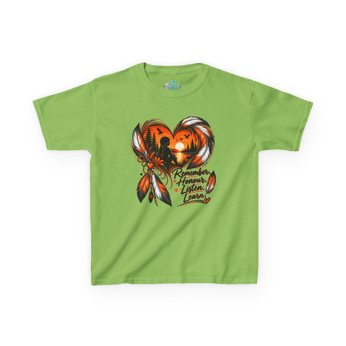 Heart Dreamcatcher with 'Remember, Honor, Listen, Learn' Kids Tee