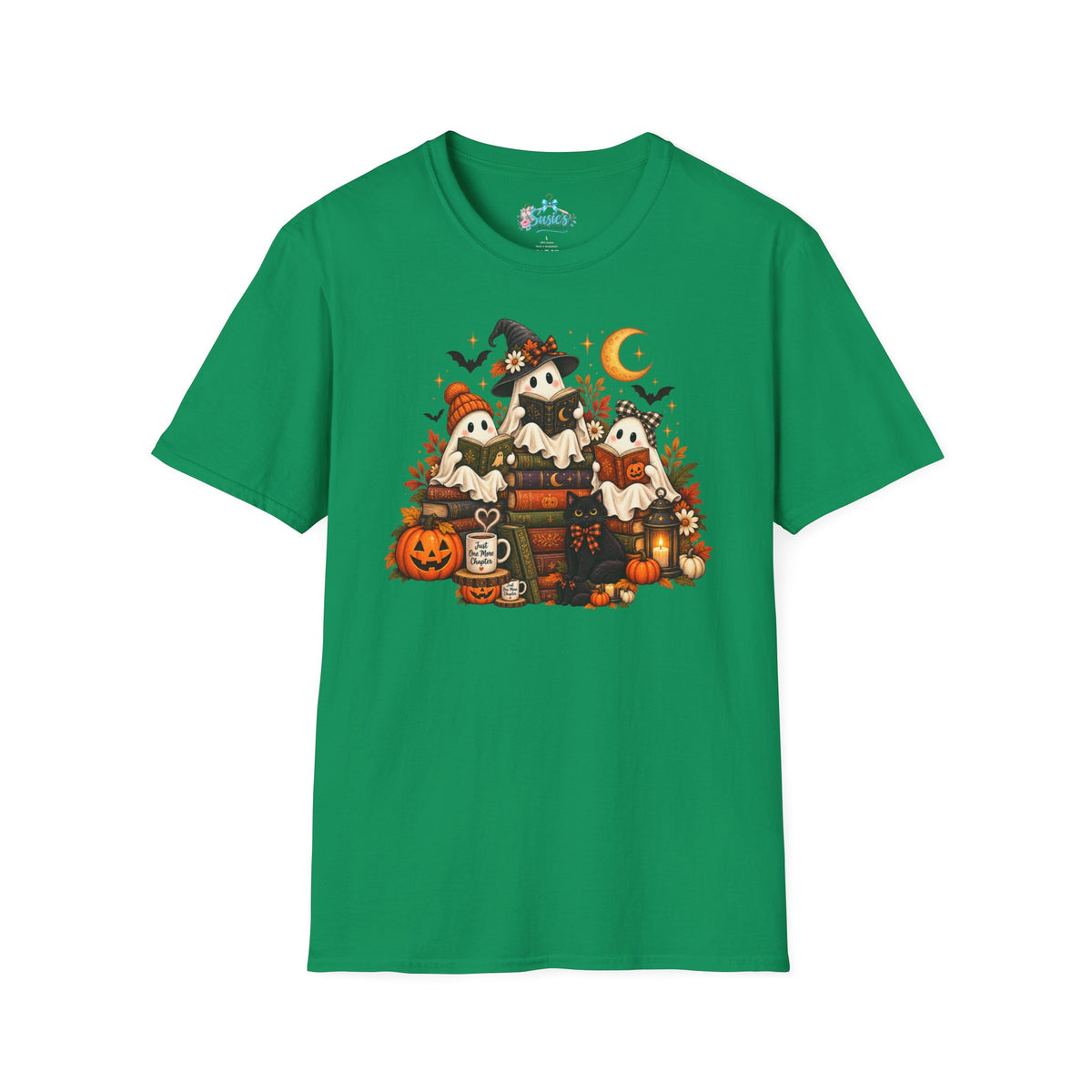 Cute Ghost Trio Halloween T-Shirt | Trick-or-Treat Pumpkin Stack