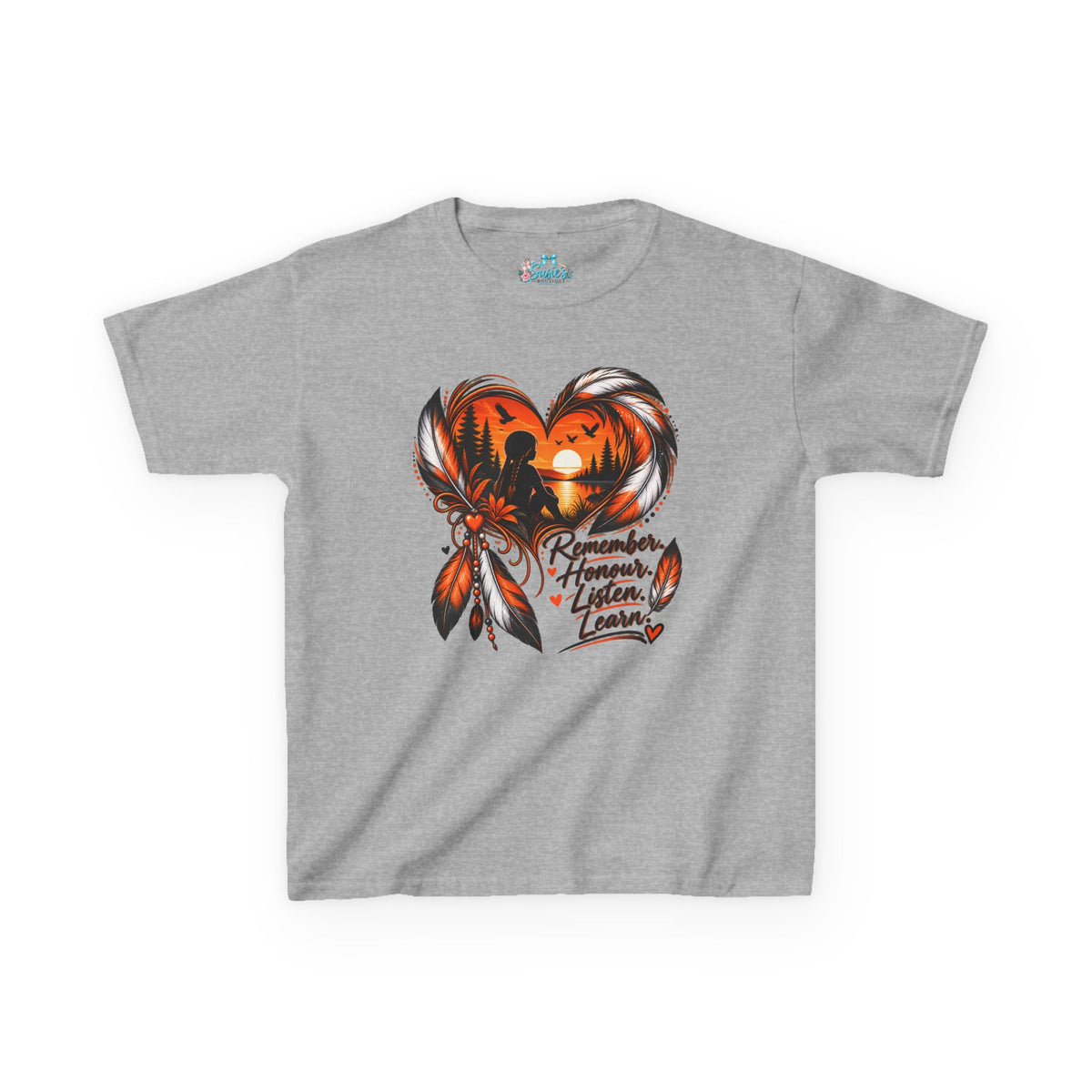 Heart Dreamcatcher with 'Remember, Honor, Listen, Learn' Kids Tee