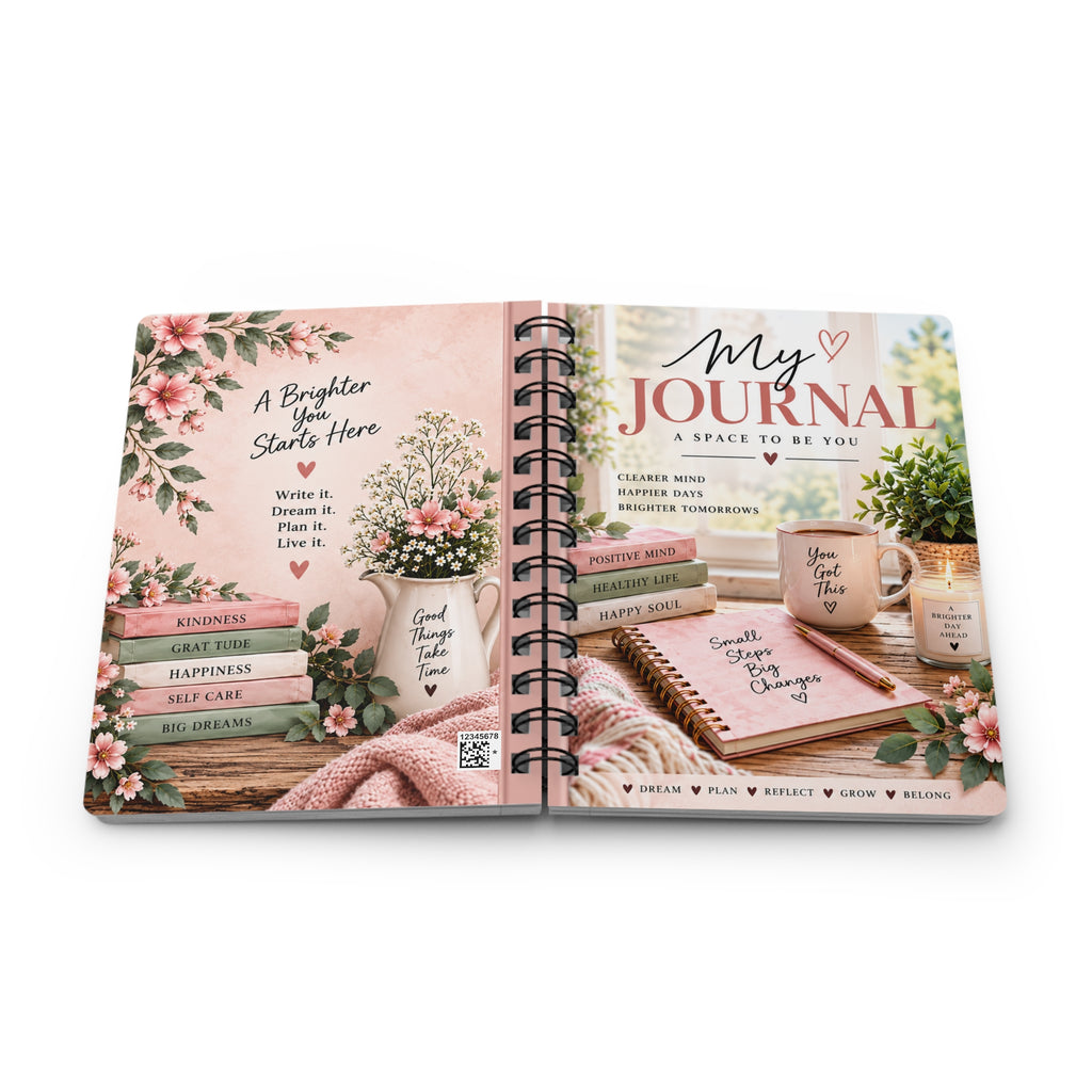 Floral Cozy 'My Journal' Spiral Notebook | Spiral Bound Journal