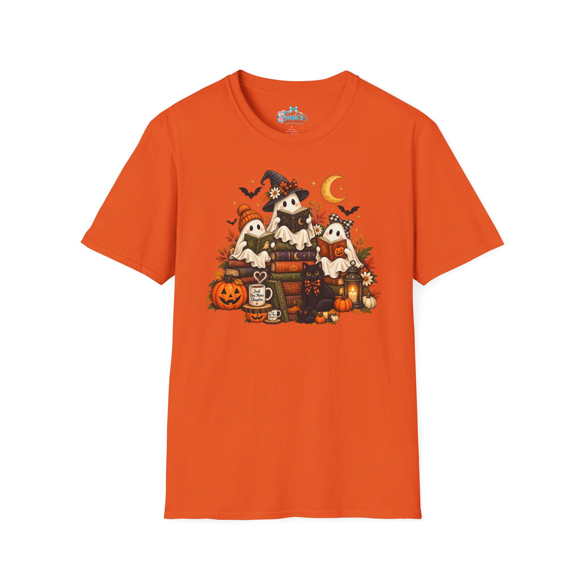 Cute Ghost Trio Halloween T-Shirt | Trick-or-Treat Pumpkin Stack