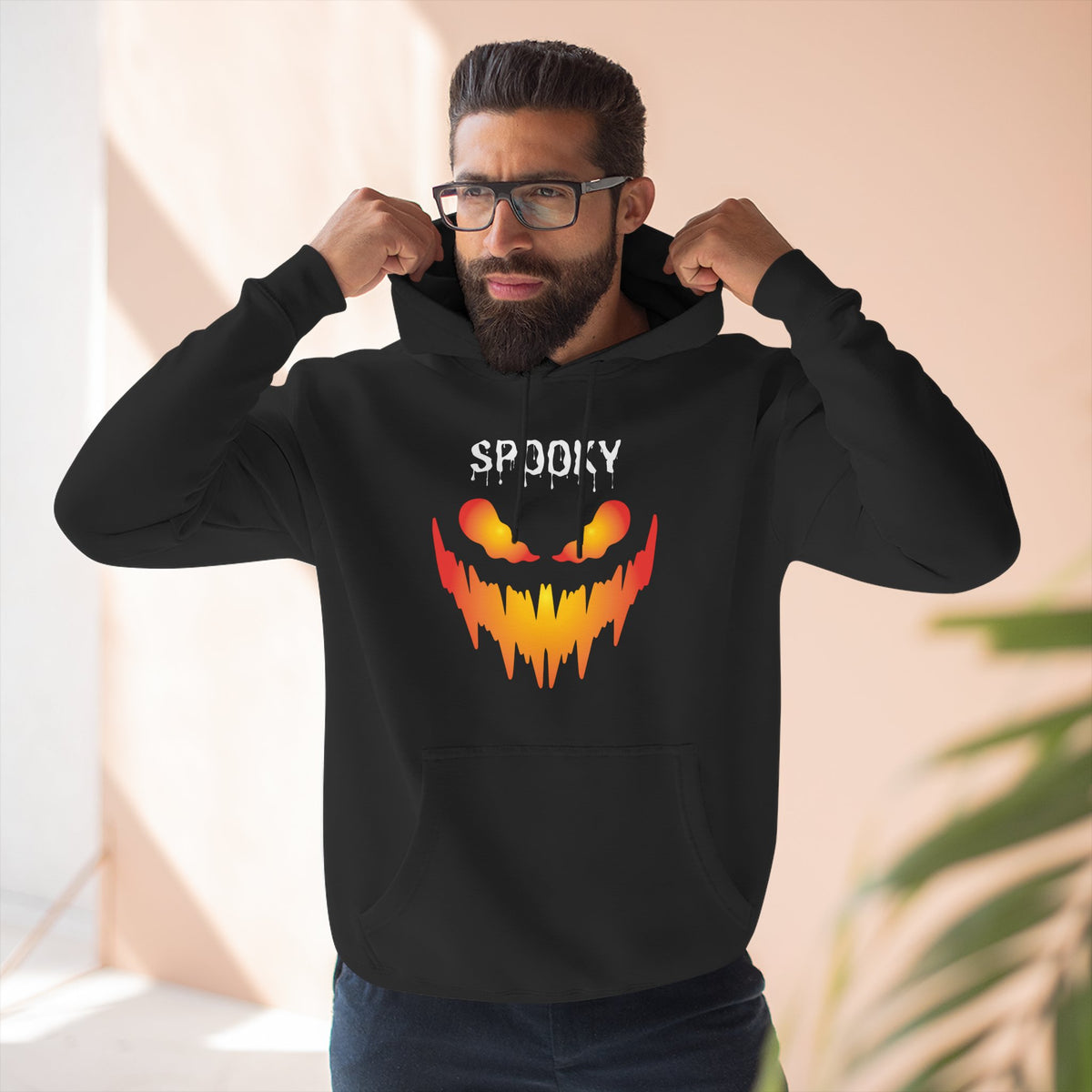 Spooky Jack-O'-Lantern Face Hoodie | Halloween Pumpkin Scary Scream