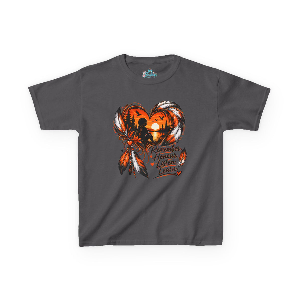 Heart Dreamcatcher with 'Remember, Honor, Listen, Learn' Kids Tee