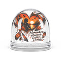 Remember Honour Listen Learn Snow Globe | Indigenous Dreamcatcher Sunset Silhouette