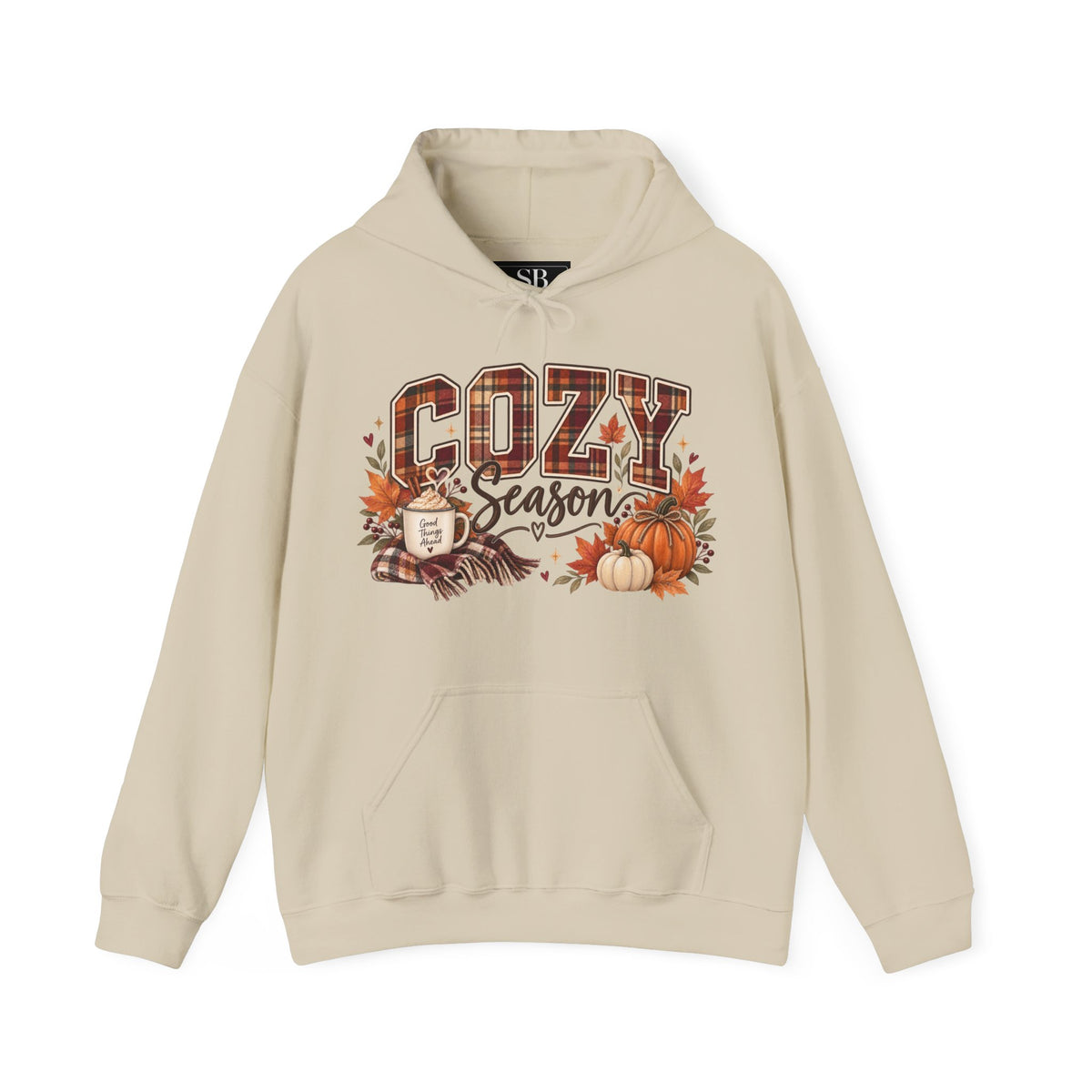 Cozy Season fall leaves pumpkins hoodie | Autumn sweatshirt