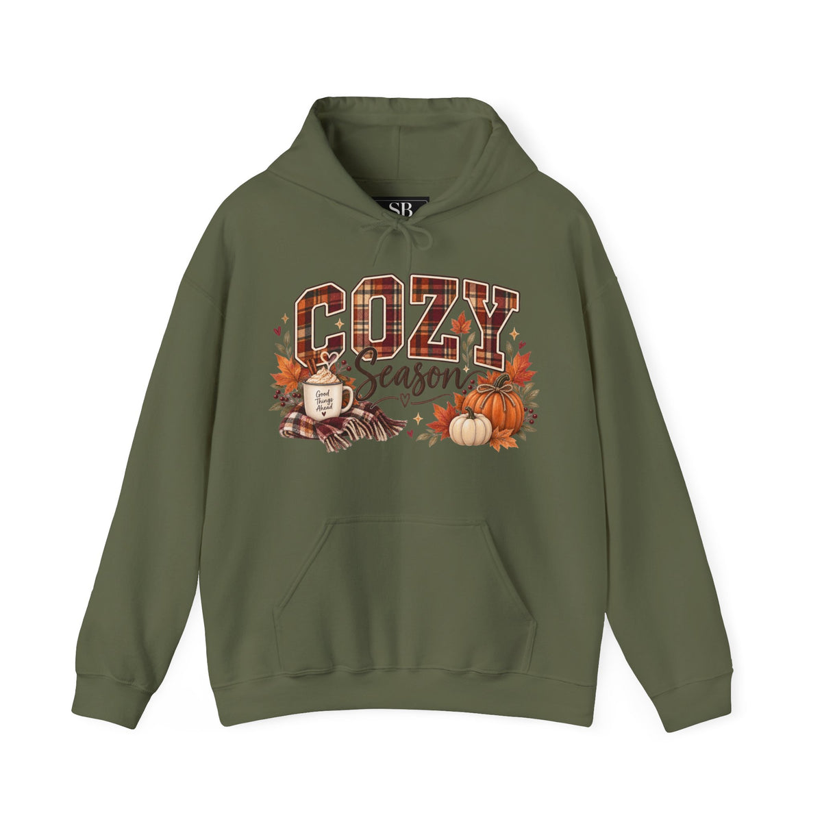 Cozy Season fall leaves pumpkins hoodie | Autumn sweatshirt