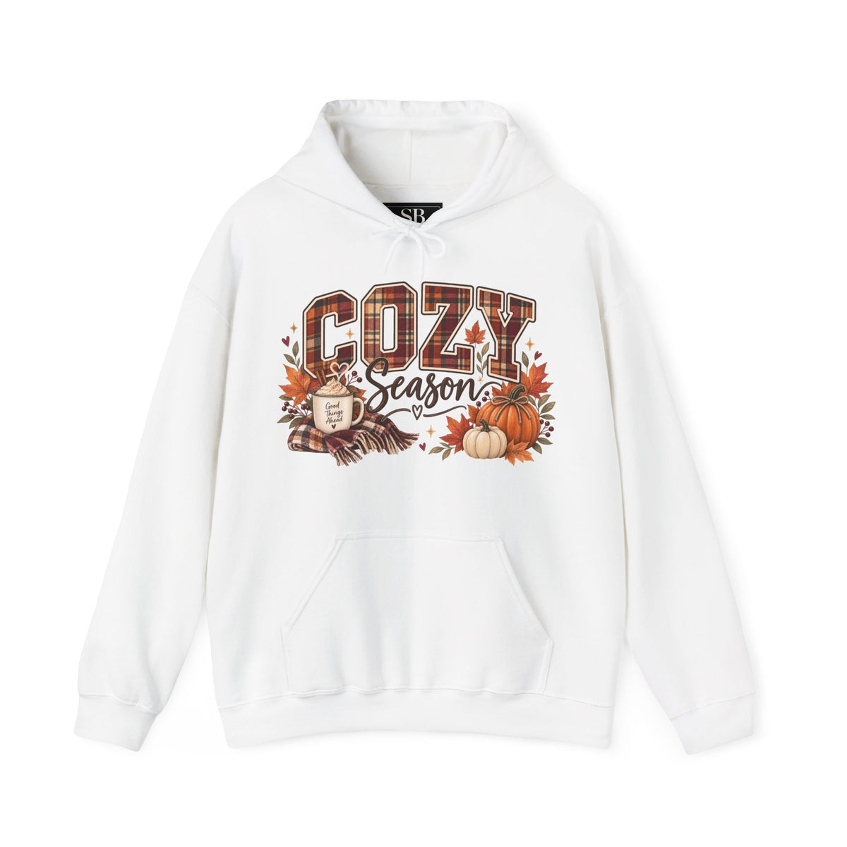 Cozy Season fall leaves pumpkins hoodie | Autumn sweatshirt