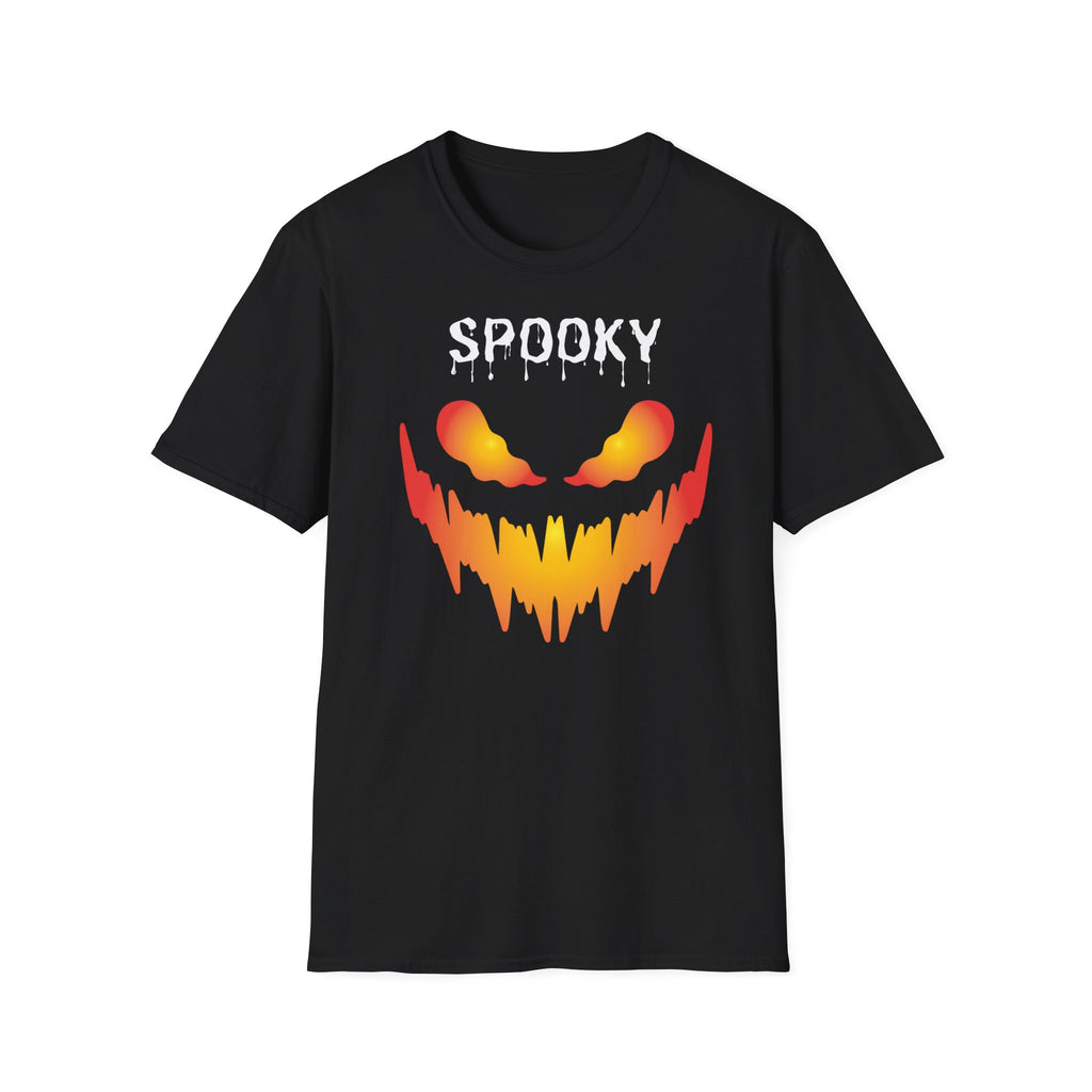Spooky Jack-O'-Lantern T-Shirt | Dripping Eyes and Fiery Mouth